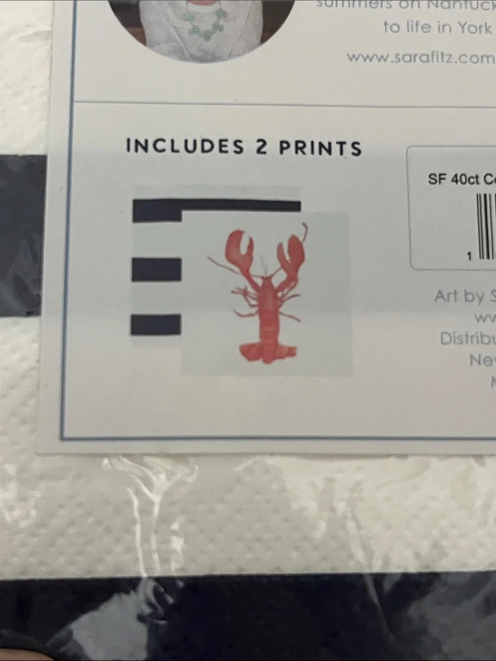 Lobster Themed Party Set - Coral & White Plates, Napkins, Popcorn Containers